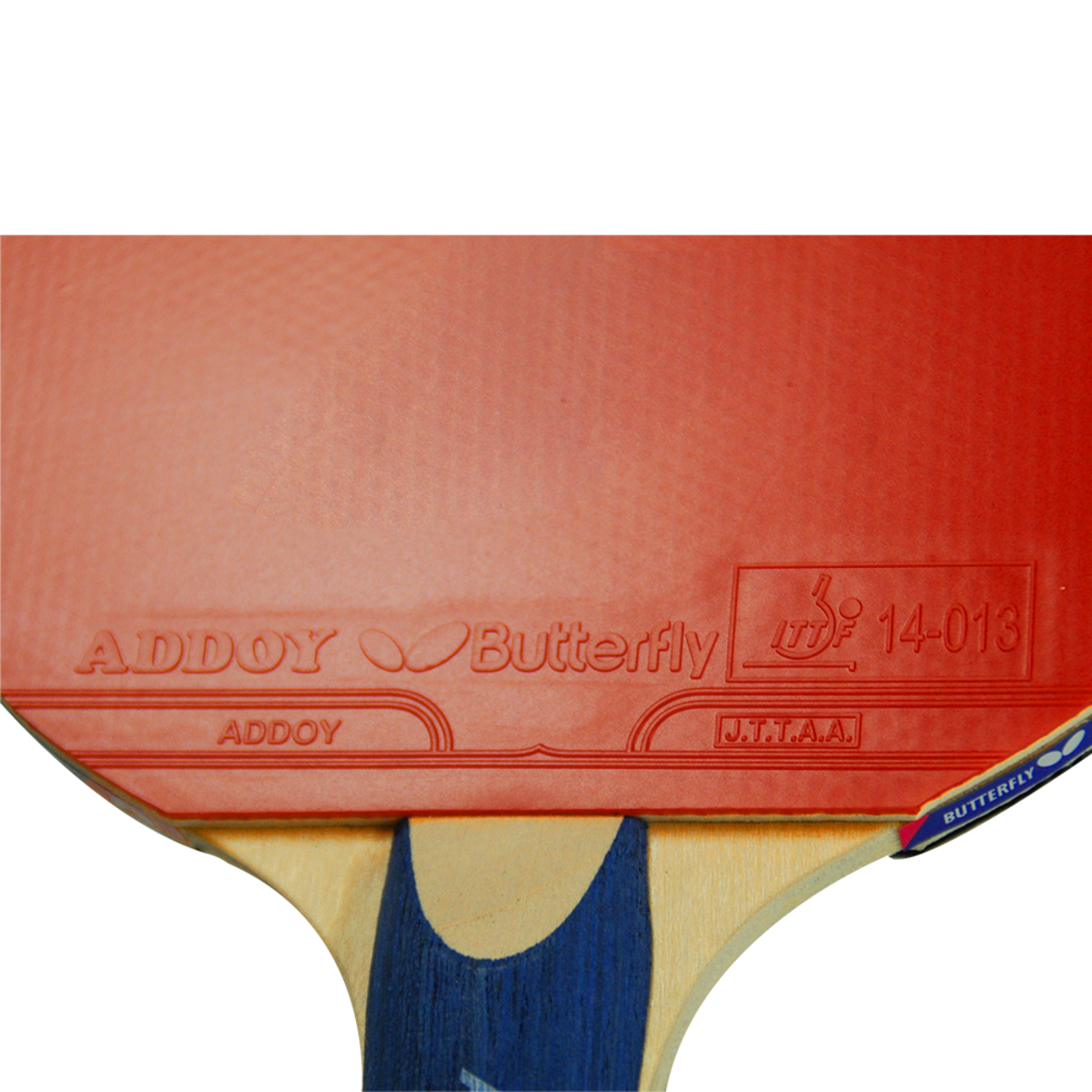 Butterfly Addoy 2000 Racket: Close-up of lower third and handle
